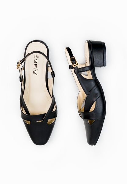 SEIS Glory Mules Heels Wanita | Slingback Hak 3 cm